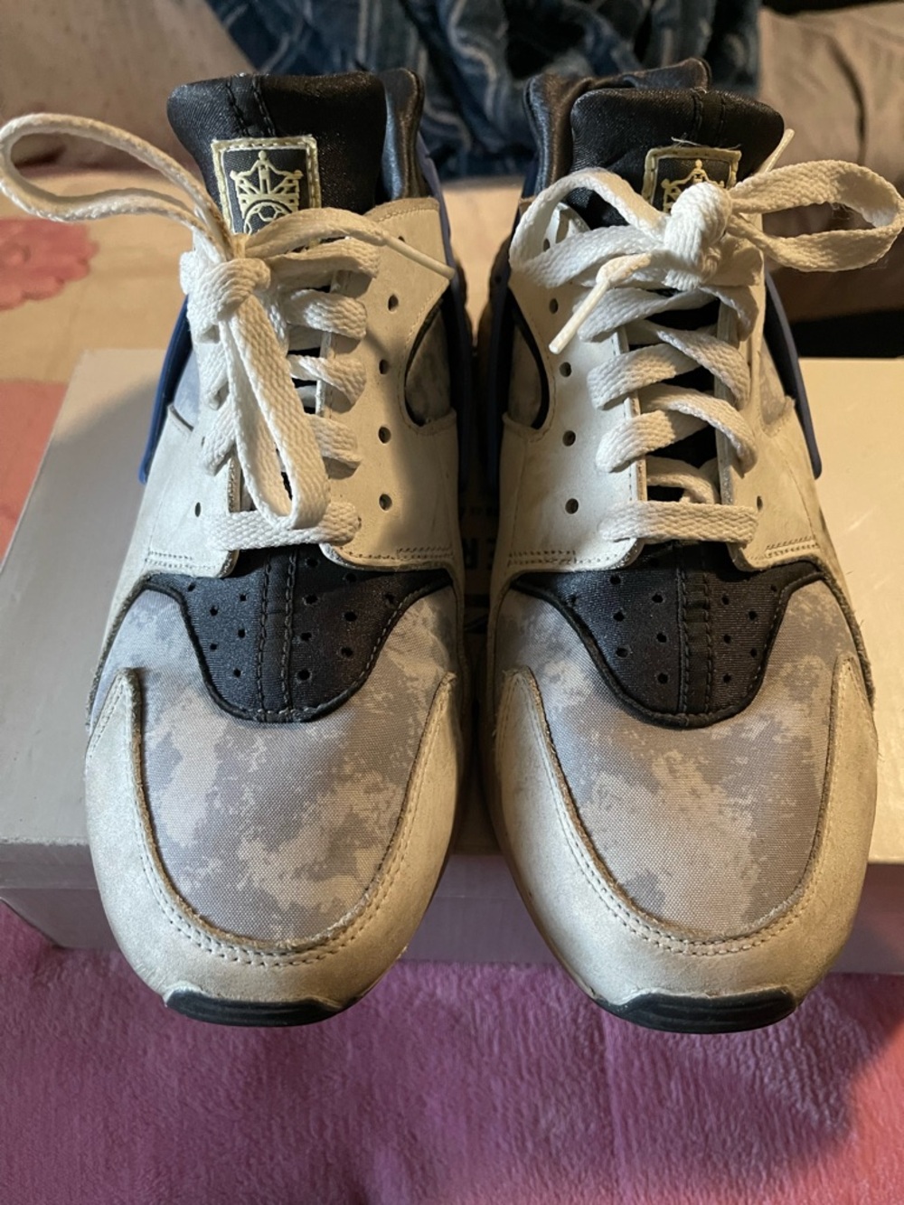 Nike Air Huarache Craft Summit White Comet Blue Retro DR0286-100 Mens Size 9.5